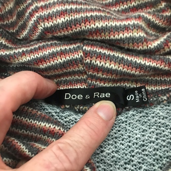 Doe & Rae Boho Sweater Dress / Tunic | Raw Hem | Size M (See Measurements) - Picture 7 of 11